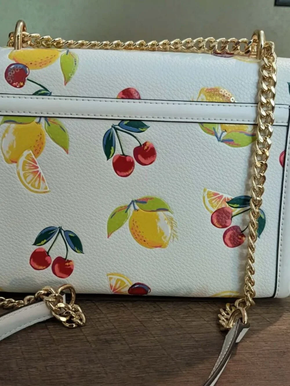 Michael Kors White Whitney Fruit Shoulder Bag - EUC